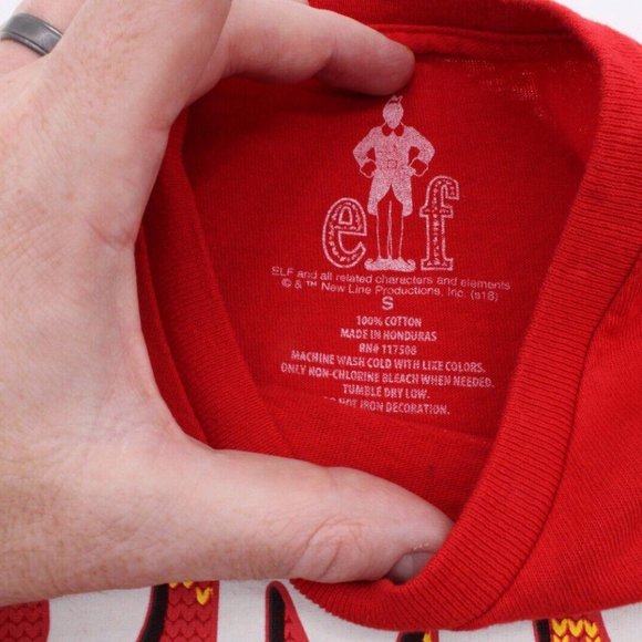 Elf OMG Santa Christmas Holiday T Shirt Adult Small Graphic Tee Party Short Slve - Picture 3 of 5